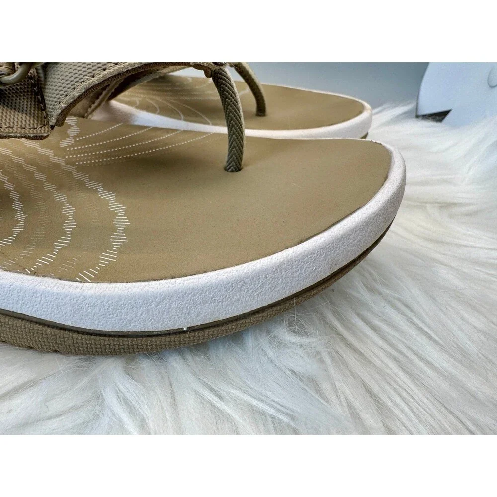Clarks Breeze Sea Sandals Women’s 11 Taupe Cloudsteppers Comfort Adjustable vcay